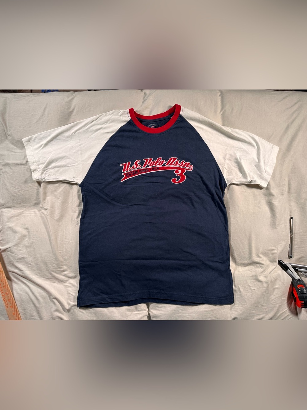 U.S Polo Assn Retro Spellout Y2K Boxy X-Large Skater T Shirt Vintage 2000s USA